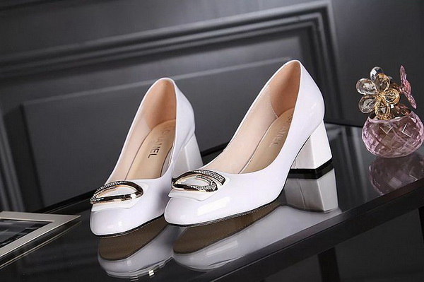 CHANEL Shallow mouth Block heel Shoes Women--011